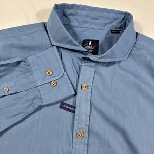 Johnnie-O Shirt Men' M Laguna Blue Albin Button Up UP SHIRT JMWL8560 NWT $168